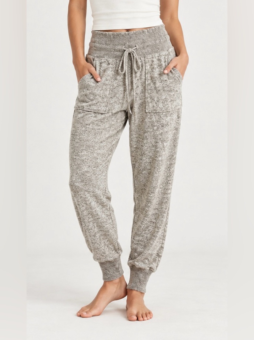 Aerie Real Soft Lounge High-Waist Joggers in Grey